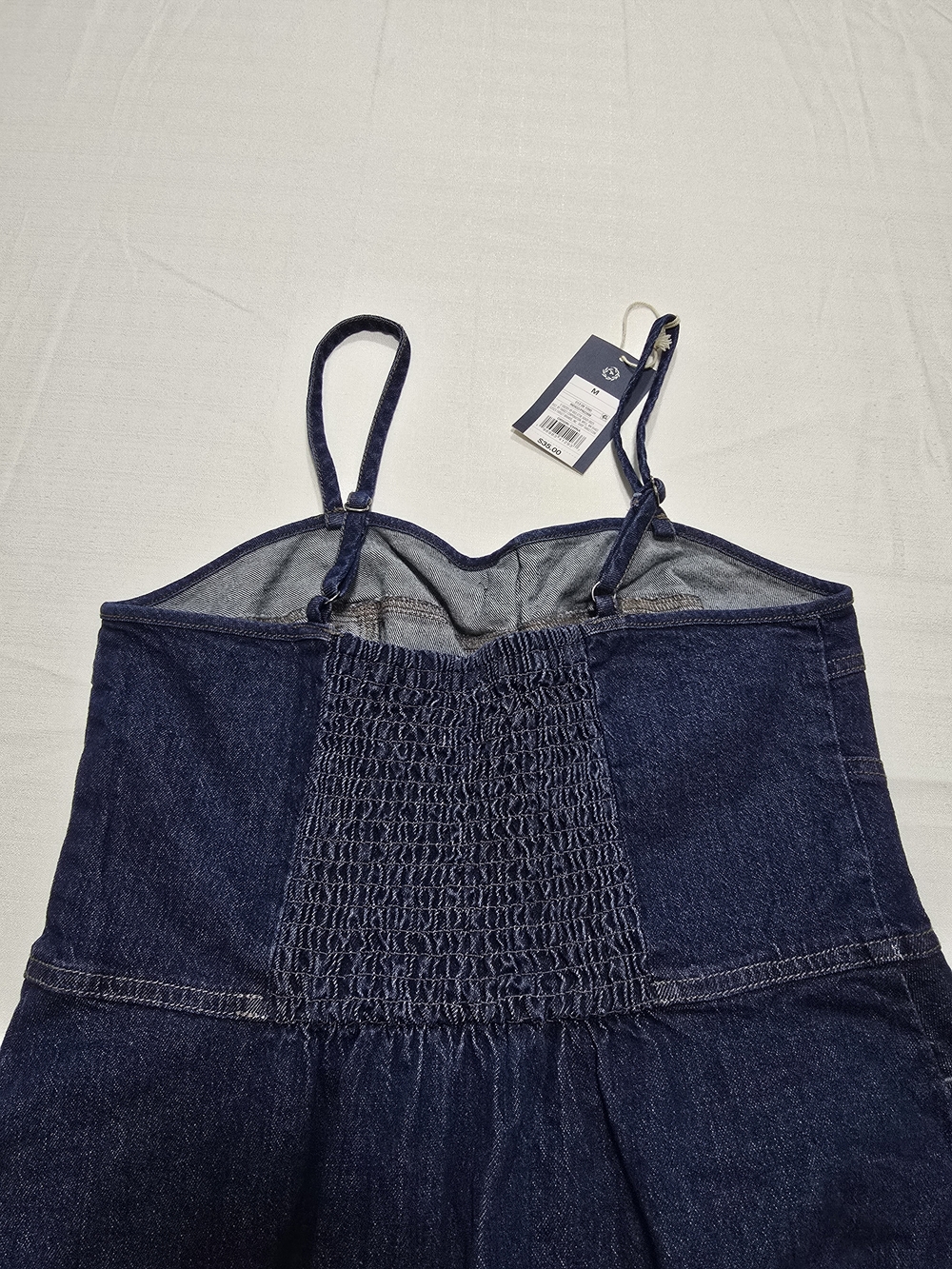 Universal Thread Button-Front Denim Midi Dress in Classic Blue With Pockets Sz M - Picture 8 of 13